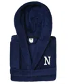 Linum Home Personalized Kids Super Plush Hooded Bathrobe In Blue