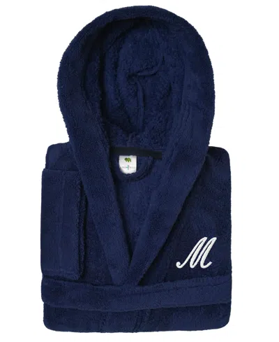 Linum Home Personalized Kids Super Plush Hooded Bathrobe In Blue