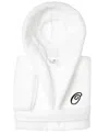 Linum Home Personalized Kids Super Plush Hooded Bathrobe In O White,black