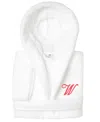 Linum Home Personalized Kids Super Plush Hooded Bathrobe In W White,pink