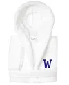 Linum Home Personalized Kids Super Plush Hooded Bathrobe In White