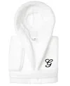 Linum Home Personalized Kids Super Plush Hooded Bathrobe In White