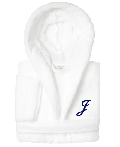 Linum Home Personalized Kids Super Plush Hooded Bathrobe In White