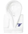 Linum Home Personalized Kids Super Plush Hooded Bathrobe In White