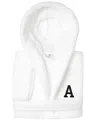 Linum Home Personalized Kids Super Plush Hooded Bathrobe In White,black A