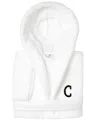 Linum Home Personalized Kids Super Plush Hooded Bathrobe In White,black C