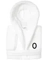 Linum Home Personalized Kids Super Plush Hooded Bathrobe In White,black O