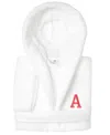 Linum Home Personalized Kids Super Plush Hooded Bathrobe In White,pink A