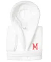 Linum Home Personalized Kids Super Plush Hooded Bathrobe In White,pink M