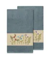 Linum Home Serenity 2-pc. Embellished Bath Towel Set