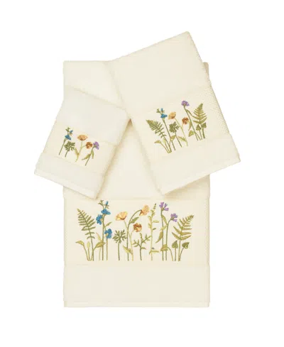 Linum Home Serenity 3-pc. Embellished Towel Set In White