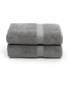 Linum Home Sinemis 2-pc. Bath Towel Set In Dark Grey
