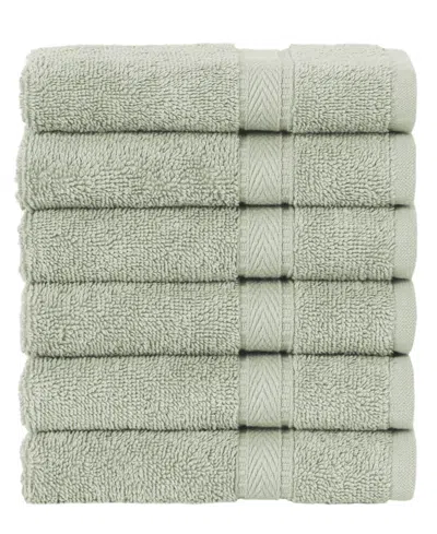 Linum Home Sinemis 6-pc. Terry Washcloth Set In Green