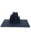 Linum Home Sinemis Terry 7-pc. Towel Set Bedding In Navy