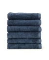 Linum Home Soft Twist 6-pc. Washcloth Set Bedding In Navy