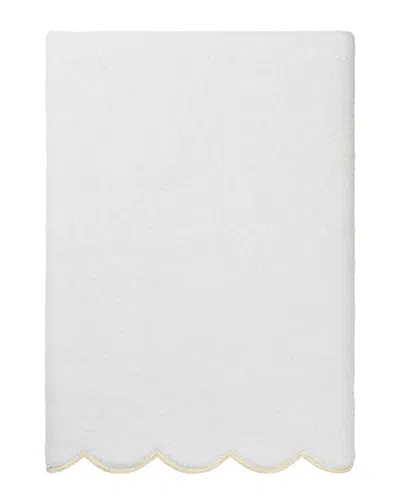 Linum Home Textiles 100% Turkish Cotton Adornia Scallop Bath Towel In Brown