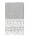 Linum Home Textiles Aiden Embellished Hand Towel In Gray