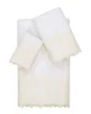 Linum Home Textiles Arian Embellished 3-pc. Bath Towel Set In White