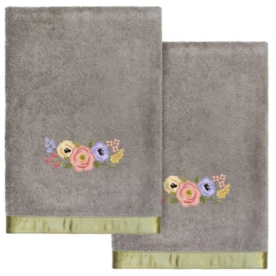 Linum Home Textiles 100% Turkish Cotton Bath Towel In Charcoal