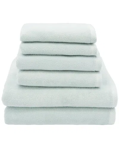 Linum Home Textiles 100% Turkish Cotton Ediree 6pc Towel Set In Aqua