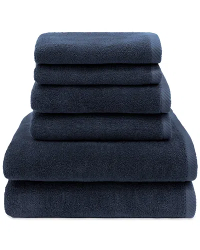Linum Home Textiles 100% Turkish Cotton Ediree 6pc Towel Set In Blue