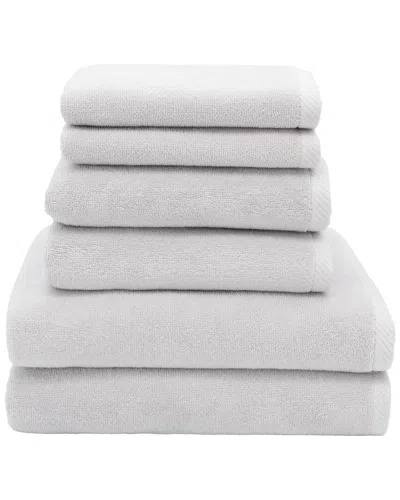 Linum Home Textiles 100% Turkish Cotton Ediree 6pc Towel Set In Silver