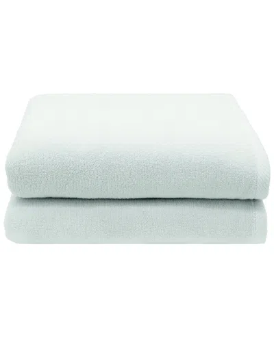 Linum Home Textiles 100% Turkish Cotton Ediree Bath Towels (set Of 2) In Aqua