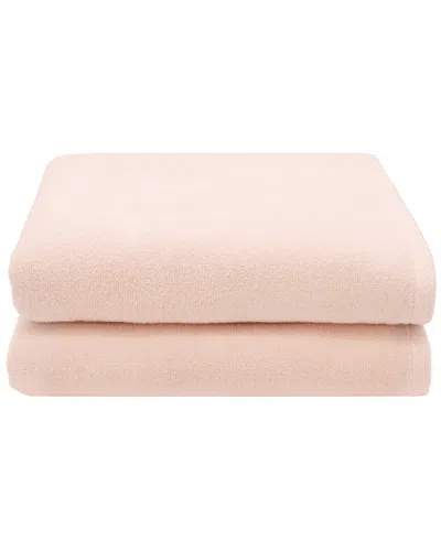Linum Home Textiles 100% Turkish Cotton Ediree Bath Towels (set Of 2) In Blush