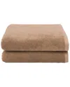 Linum Home Textiles 100% Turkish Cotton Ediree Bath Towels (set Of 2) In Cocoa