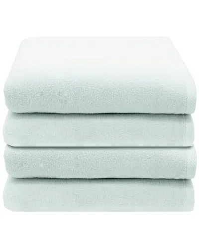 Linum Home Textiles 100% Turkish Cotton Ediree Bath Towels (set Of 4) In Blue