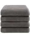 Linum Home Textiles 100% Turkish Cotton Ediree Bath Towels (set Of 4) In Charcoal