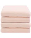 Linum Home Textiles 100% Turkish Cotton Ediree Bath Towels (set Of 4) In Pink