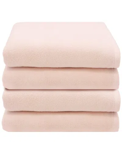Linum Home Textiles 100% Turkish Cotton Ediree Bath Towels (set Of 4) In Pink