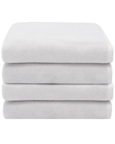 Linum Home Textiles 100% Turkish Cotton Ediree Bath Towels (set Of 4) In Silver