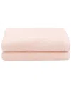 Linum Home Textiles 100% Turkish Cotton Ediree Fingertip Towels (set Of 2) In Blush