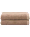 Linum Home Textiles 100% Turkish Cotton Ediree Fingertip Towels (set Of 2) In Cocoa