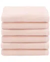 Linum Home Textiles 100% Turkish Cotton Ediree Fingertip Towels (set Of 6) In Blush