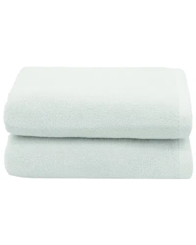 Linum Home Textiles 100% Turkish Cotton Ediree Hand Towels (set Of 2) In Aqua