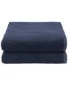 Linum Home Textiles 100% Turkish Cotton Ediree Hand Towels (set Of 2) In Blue