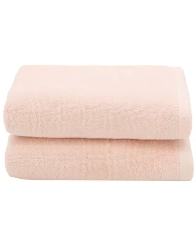 Linum Home Textiles 100% Turkish Cotton Ediree Hand Towels (set Of 2) In Blush