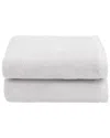 Linum Home Textiles 100% Turkish Cotton Ediree Hand Towels (set Of 2) In Silver