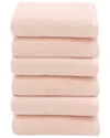 Linum Home Textiles 100% Turkish Cotton Ediree Hand Towels (set Of 6) In Pink