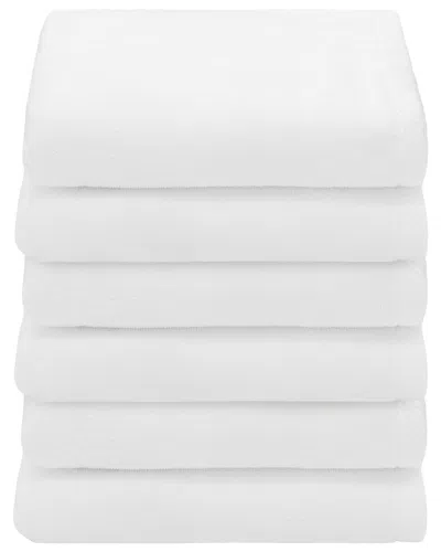 Linum Home Textiles 100% Turkish Cotton Ediree Hand Towels (set Of 6) In White