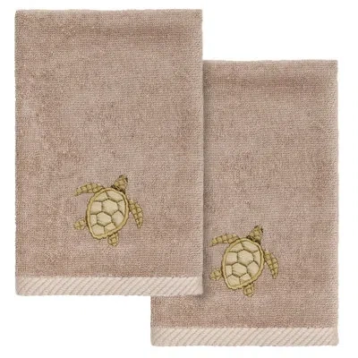 Linum Home Textiles 100% Turkish Cotton Fingertip Towel In Cocoa