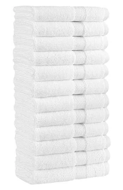 Linum Home Textiles 12-pack Anovia Cotton Washcloths In White