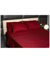 Linum Home Textiles 1800tc Brushed Microfiber Sheet Set In Burgundy