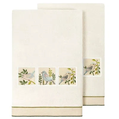 Linum Home Textiles 2 Piece Turkish Cotton Bath Towel Set In Beige