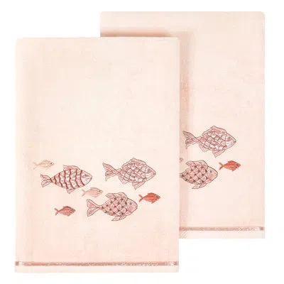 Linum Home Textiles 2 Piece Turkish Cotton Bath Towel Set In Blush