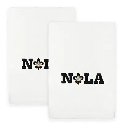 Linum Home Textiles 2 - Piece Turkish Cotton Hand Towel Same-size Set Guest Room Case Pack In White