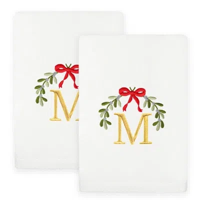 Linum Home Textiles 2 - Piece Turkish Cotton Hand Towel Same-size Set Guest Room Case Pack In White